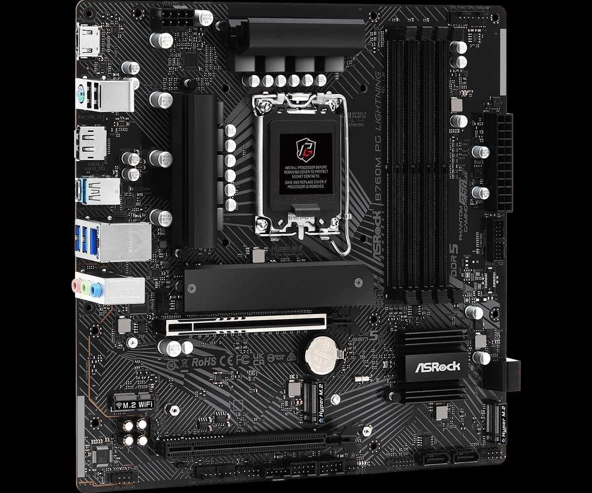 Материнская плата ASRock B760M PG Lighting, LGA1700 DDR5