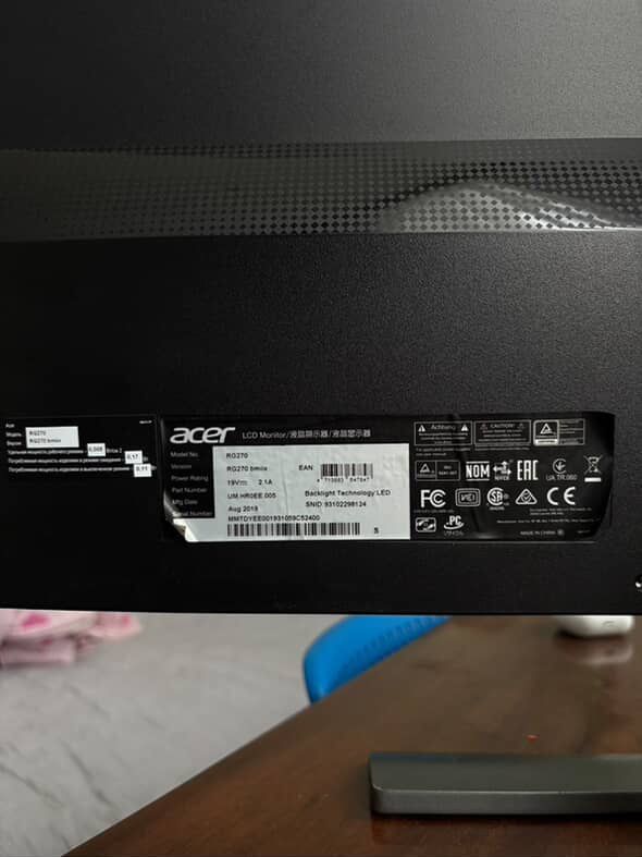 Монитор Acer RG270