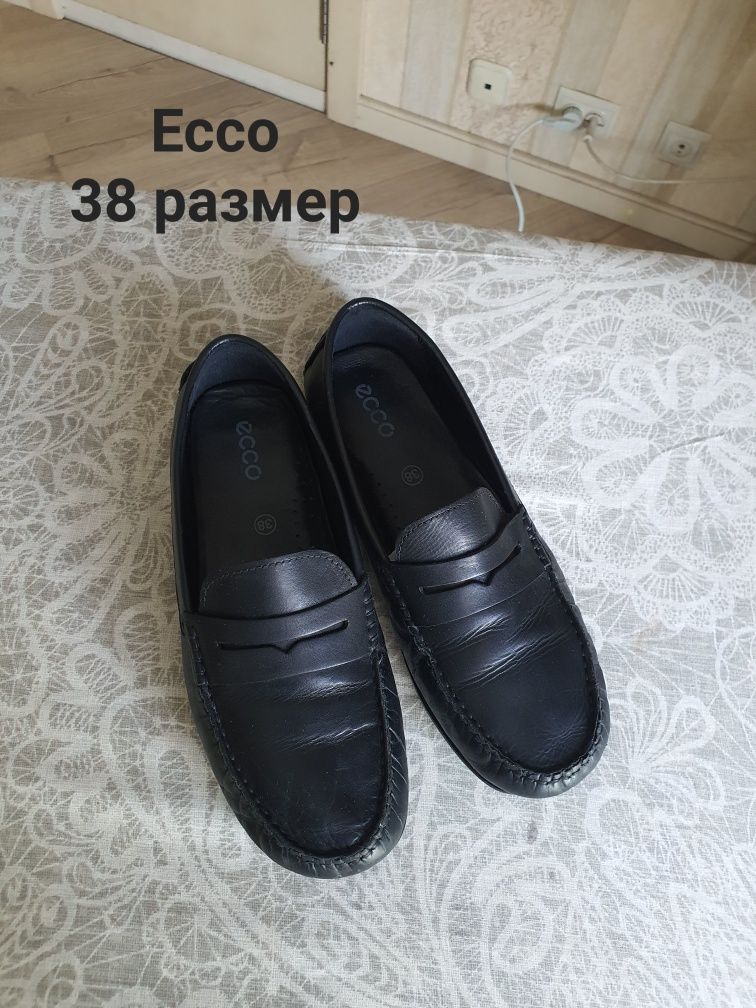 Туфли мокасины Ecco 38 размер