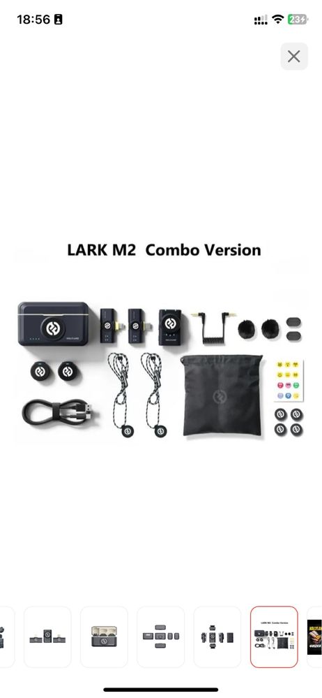 Микрафон Hollyland Lark M2 Duo Combo черный