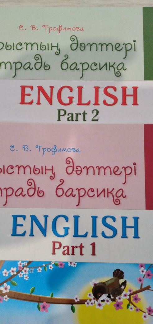Английский 5+ две части на трёх языках, смотрите фото!!!