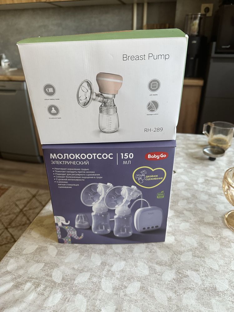 Молокоотсосы Baby Go и Breast Pump
