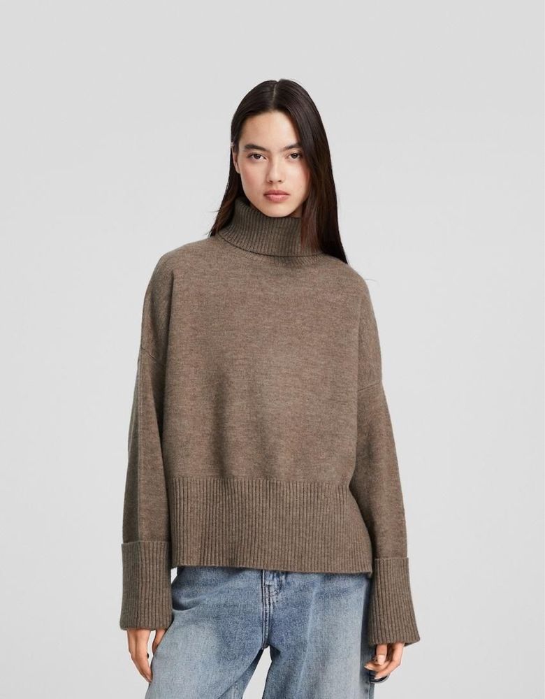 Свитер Bershka Raised Neck, б/у, размер XL