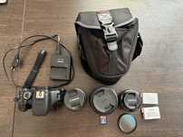 Продаю Canon EOS 600D с тремя объективами + аксессуары (комплект)