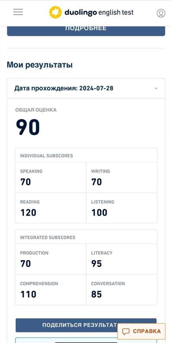 Duolingo English Test — поддержка при сдаче
