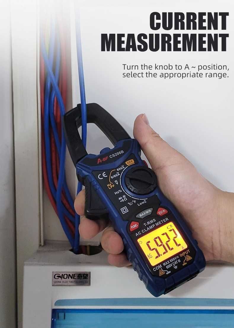 Цифровой Pro тестер-мультиметр-клещи.AC\DC-600V/600A