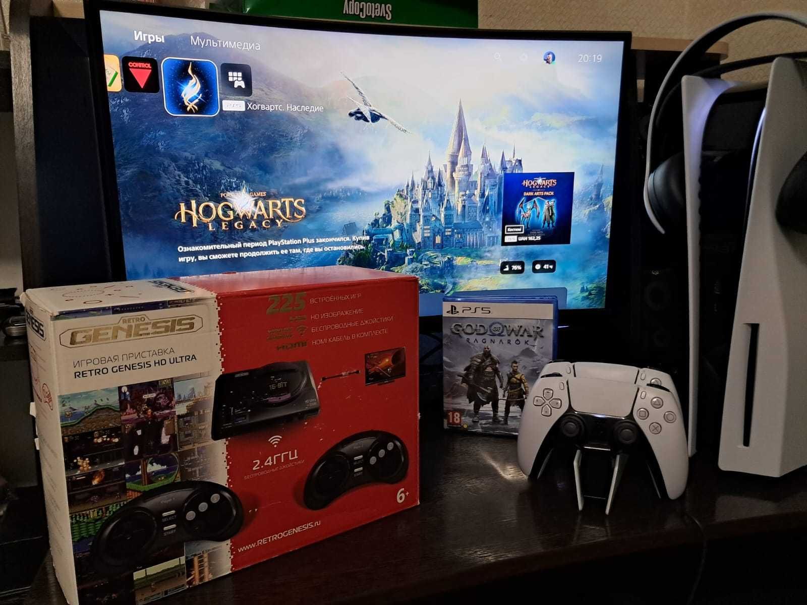 Продается Sony PlayStation 5 со всеми аксессуарами + Сумка и 2 игры