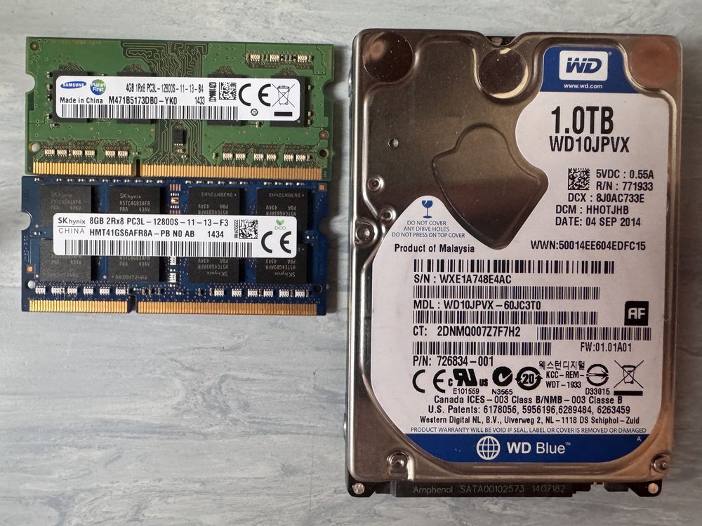 Озу ddr3 ЖД и Зарядка