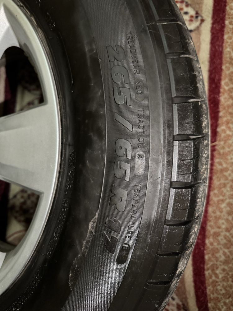 Michelin 265/65 R17 с литьем от Prado – 1 шт, зимняя шина + диск