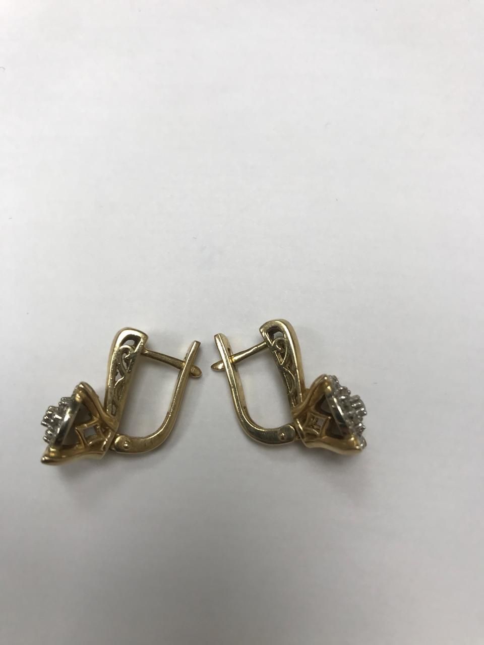 Продам золотые серьги