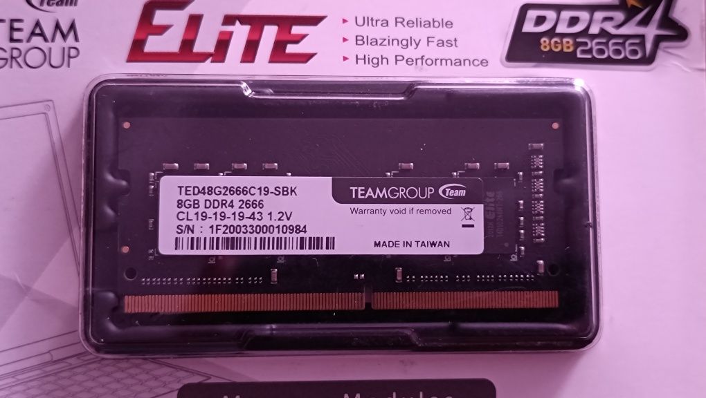 ОЗУ TeamGrup DDR4 2666 MGz, 8 Gb