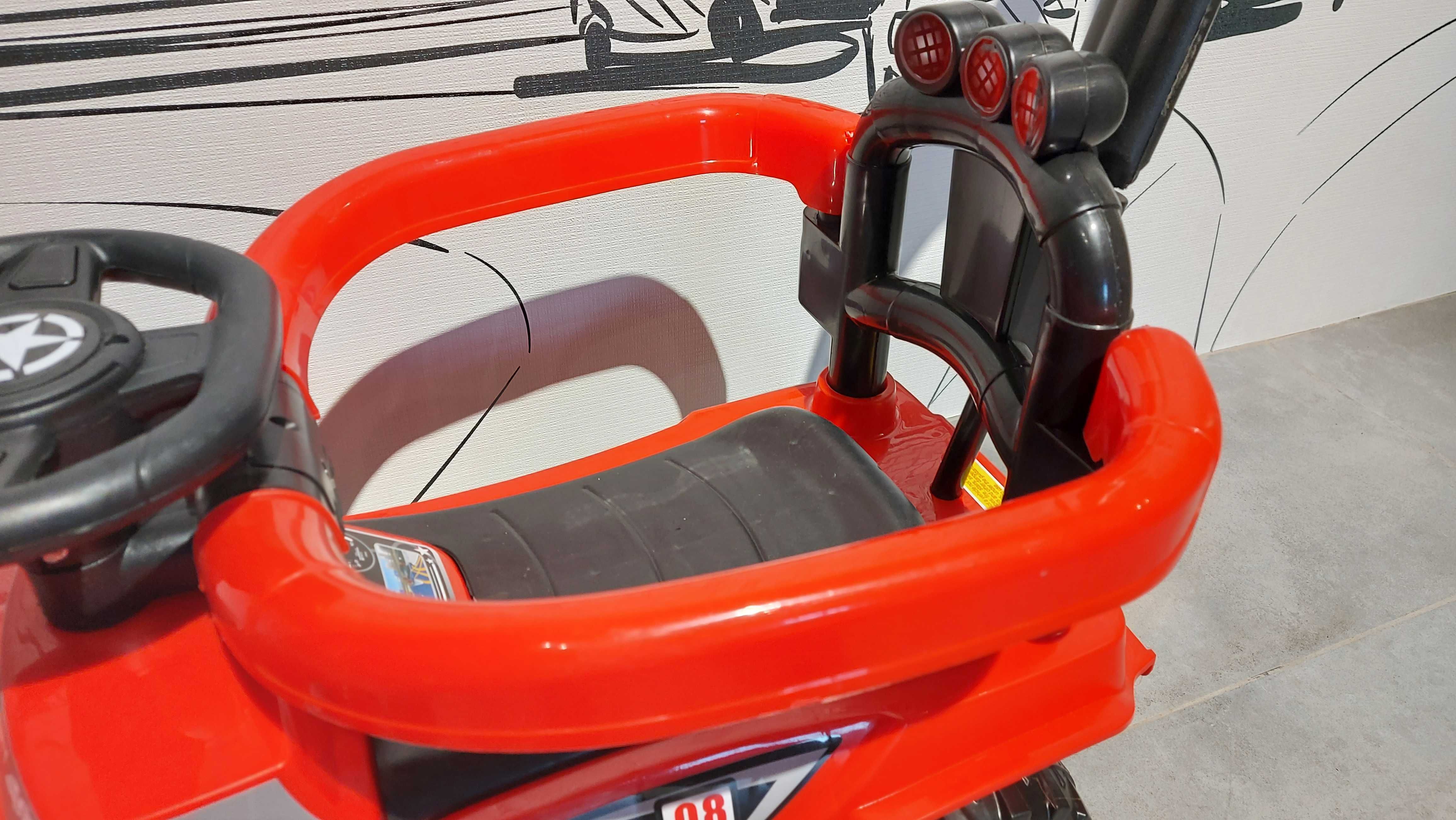 Толокар "Mega Car" с родительской ручкой и боковыми поручнями. Kaspi