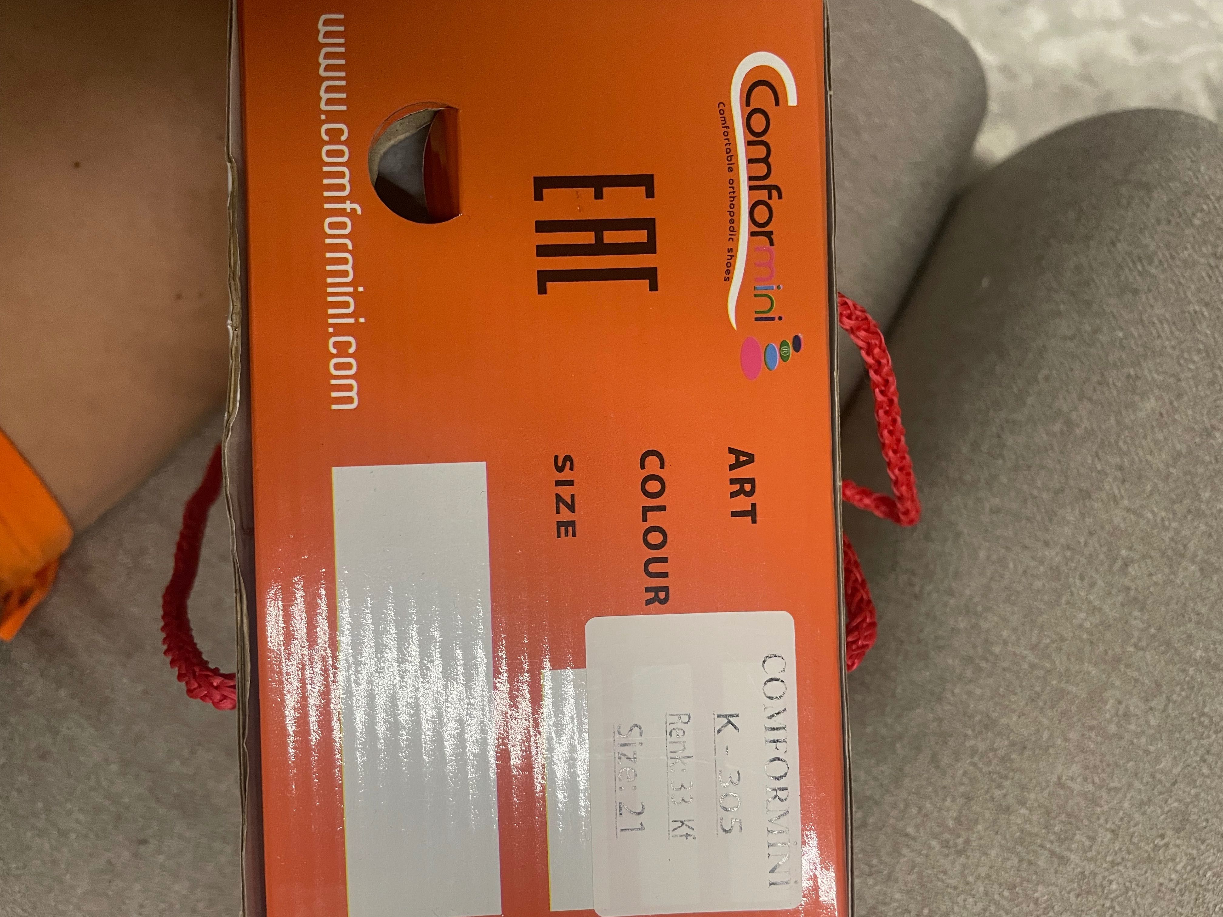 Детские кожаные ортопедические сандалии Comformini на девочку, 21
