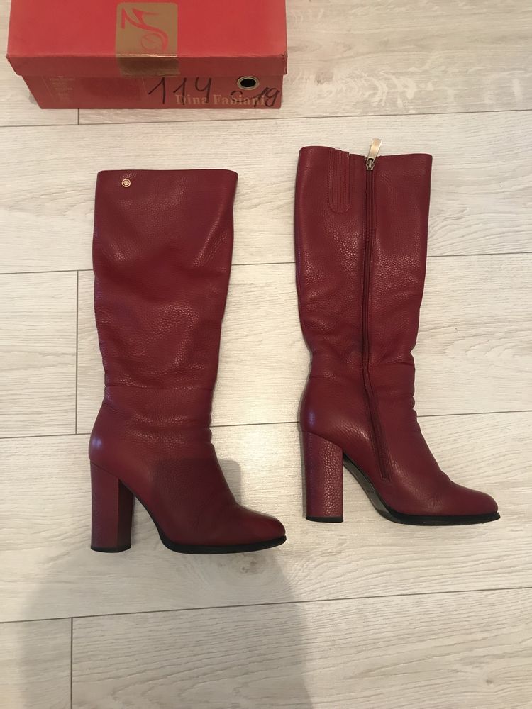 Сапожки Fabiani осенние- весенние кожанные
