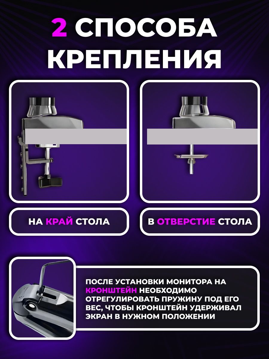 Кронштейн для двух мониторов