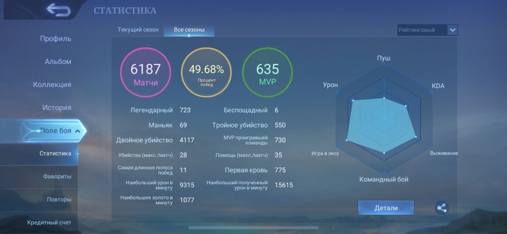 Аккаунт Mobile Legends
