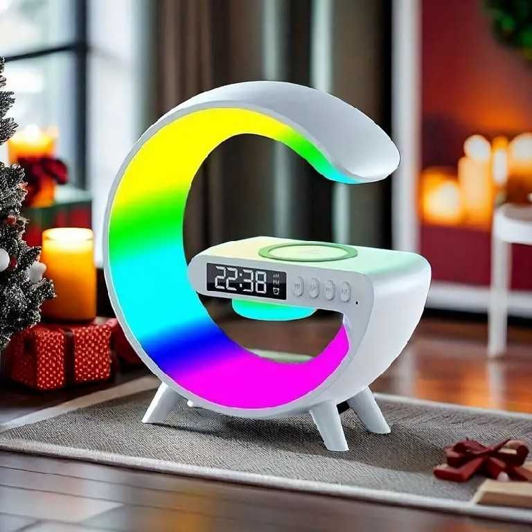 ЧАСЫ с будильником с беспроводной зарядной станцией,  с Bluetooth