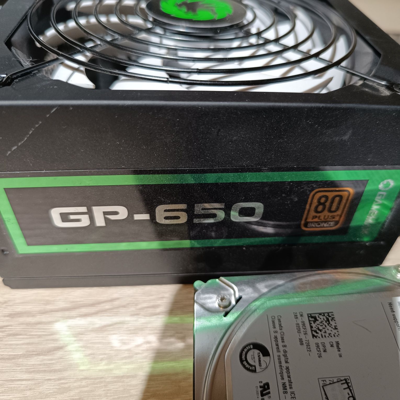Мат.плата сокет 1155 в сборе+БП+HDD