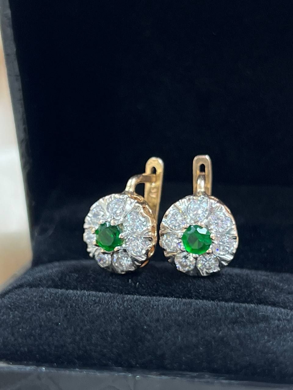 Серьги золотые ЖанТаС ломбард Астана