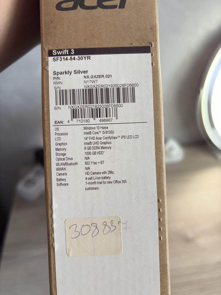 Продам Ультрабук Aser swift 3