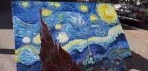 Рисовала картину "звёздная ночь" 50×70