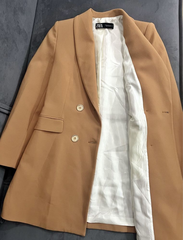 Пиджак Zara женский зара костюм коричневый