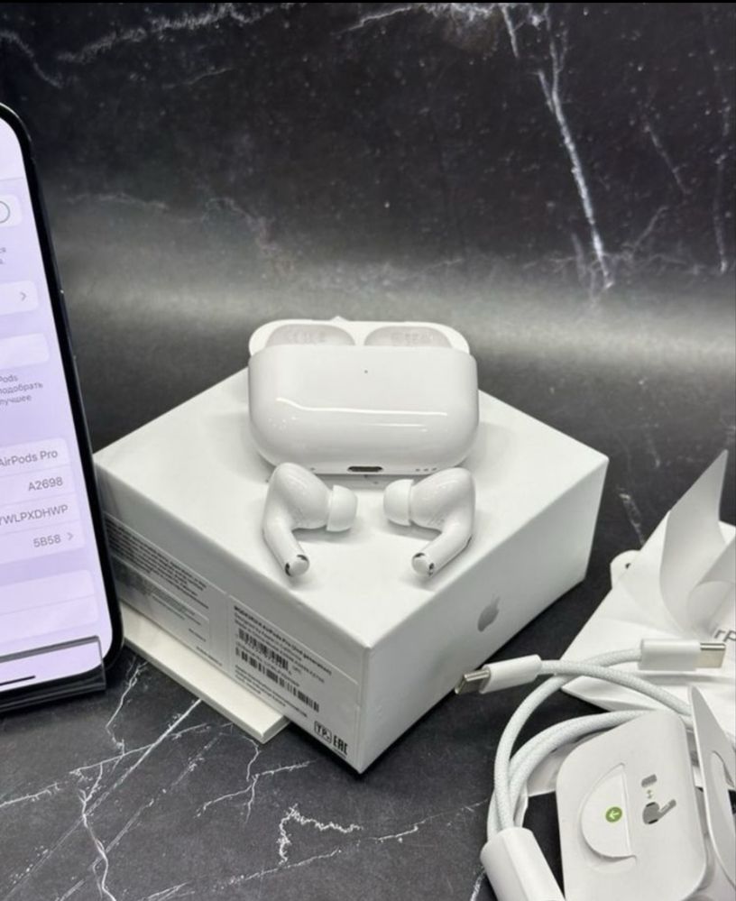 Airpods pro чехол в подарок / аирподс про наушники / блютуз наушники