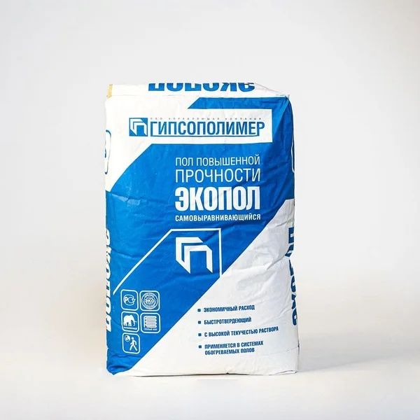 Наливной пол ЭКОПОЛ гипсовый 30 кг