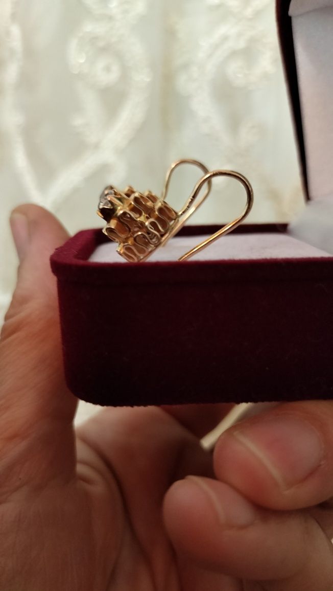 Советские серьги 583 пробы