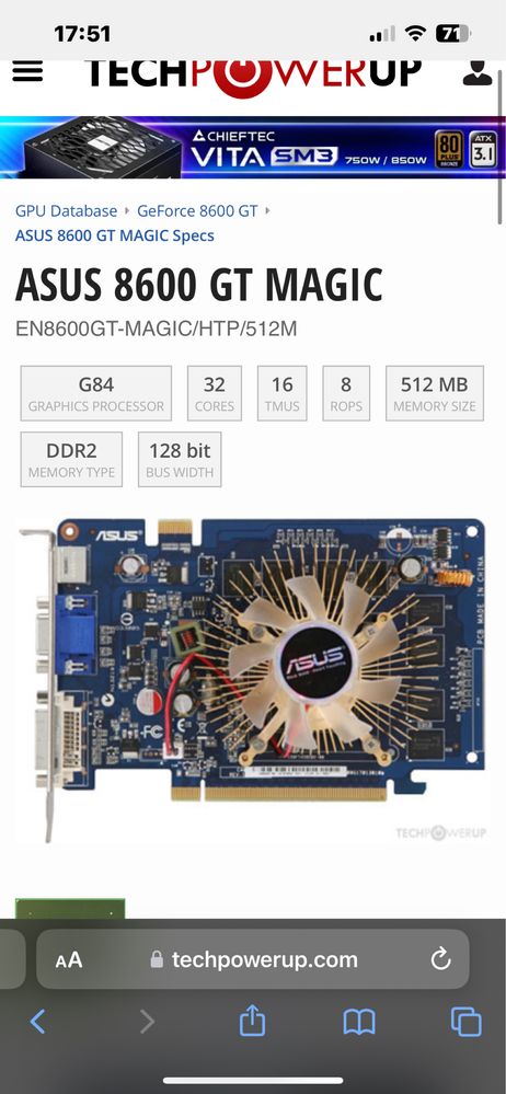 видеокарта 8600GT