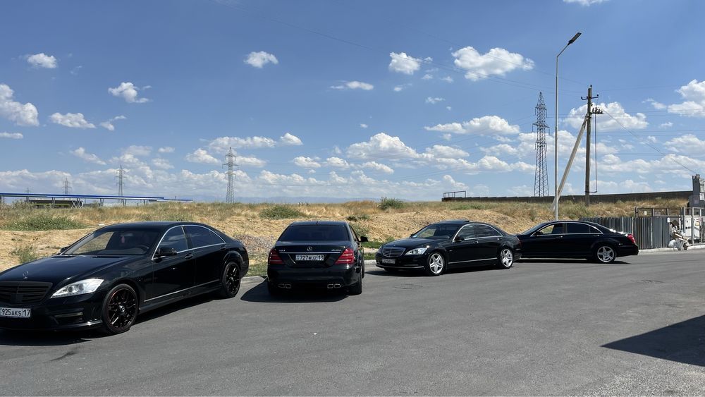 Кортеж Гулянка Прокат авто с водителем S500 W221 выписка с роддома