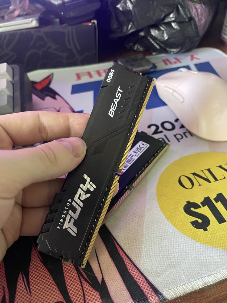 ОЗУ Kingston fury beast DDR4 3200MHz 2x8gb