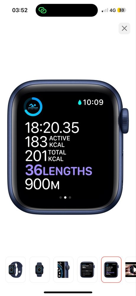 Смарт-часы Apple Watch Series 6 44 мм синий