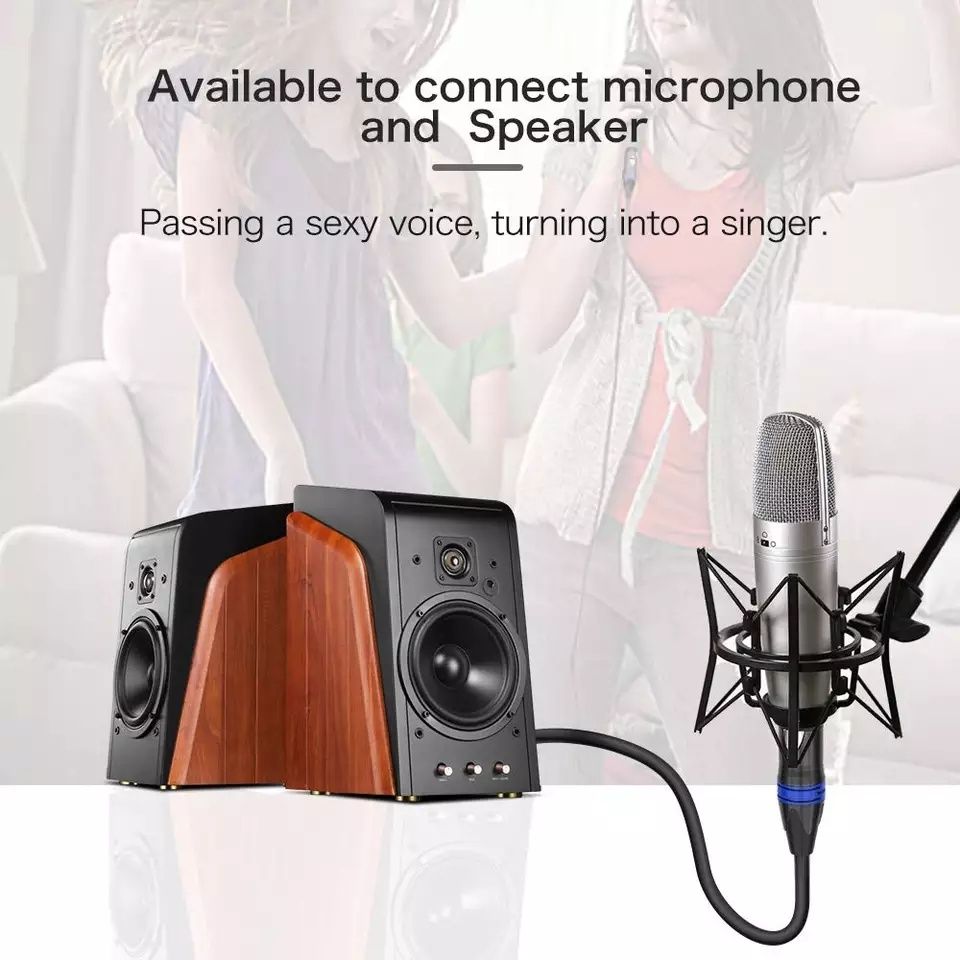 Аудио кабели jack 6.3 на XLR мама. Качественный!