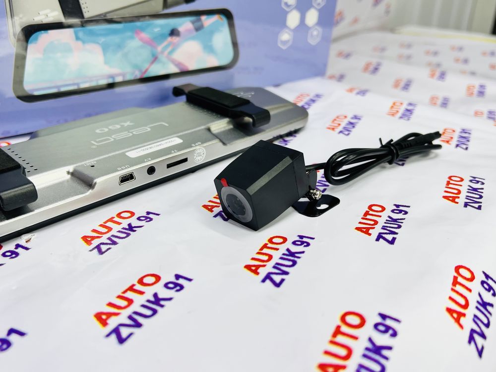 Регистратор Зеркало LESA X60 дислей полный экран сенсорный Каспий ред