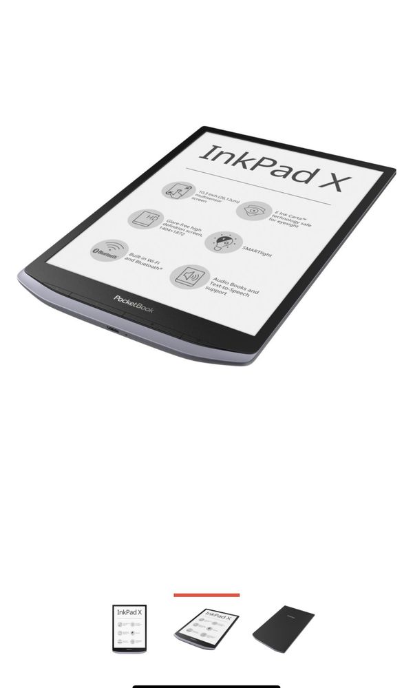 Топовая электронная книга PocketBook Inkpad X, экран 10.3