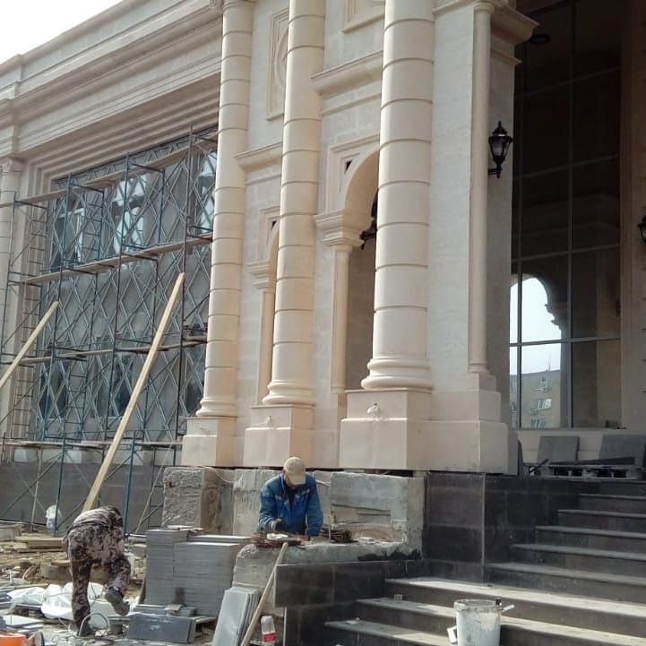 Монтаж травертина мрамора гранита