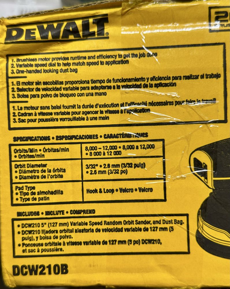 Dewalt 210 шлифовальная машинка DeWALT DCW210, оригинал made in Mexico