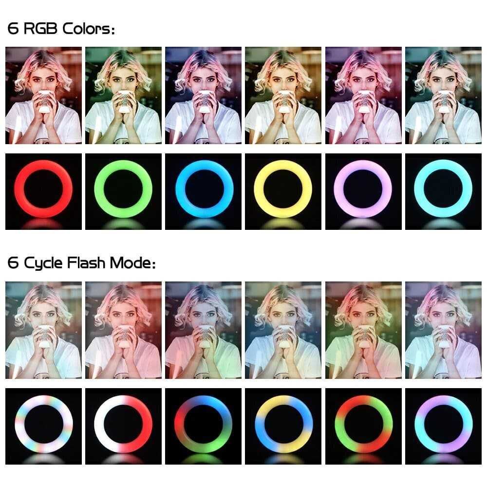 Новая Цветная RGB Кольцевая лампа MJ-16 15.5 см на настольном штативе