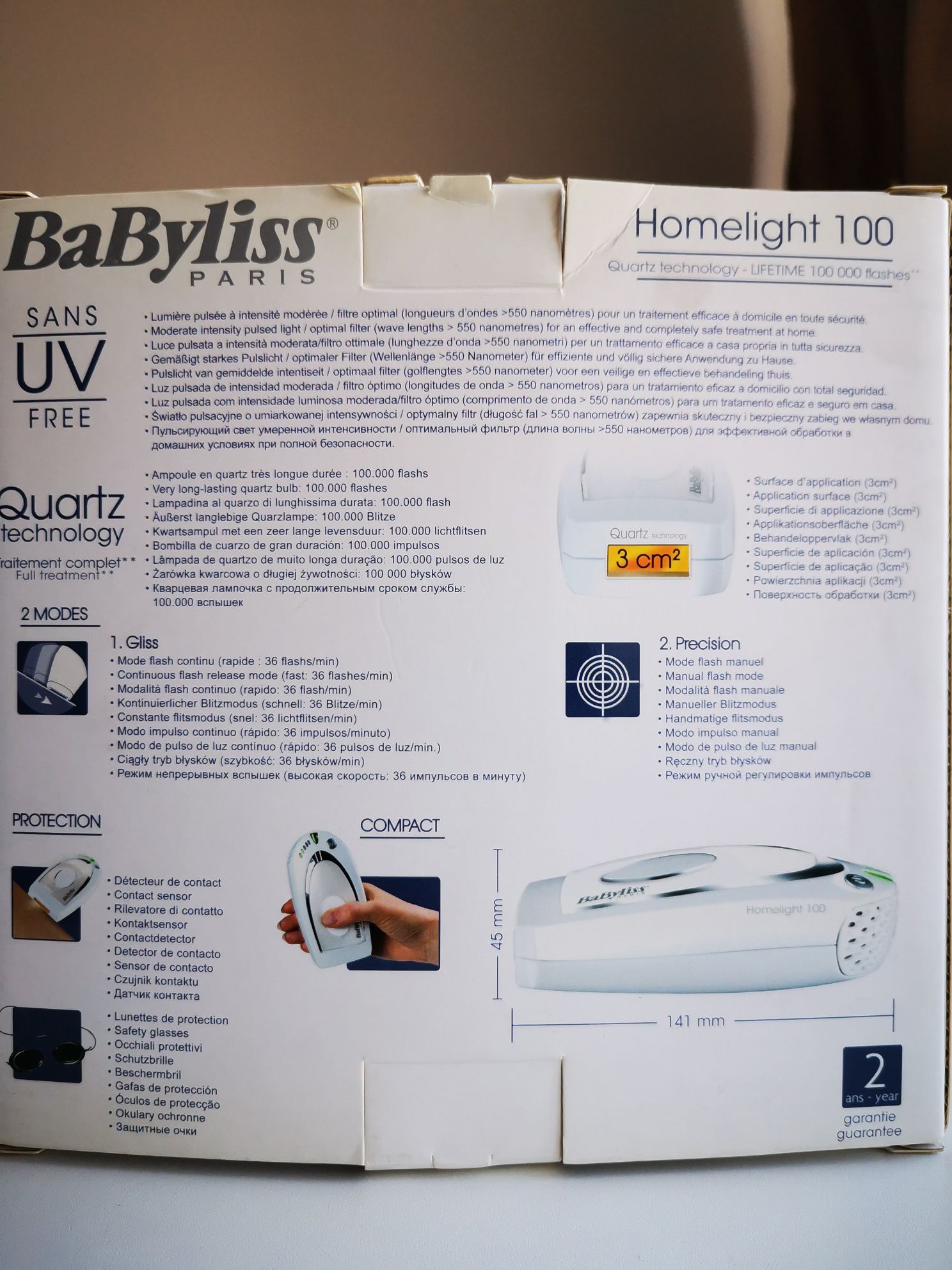Фотоэпилятор Babyliss Homelight 100 G934E