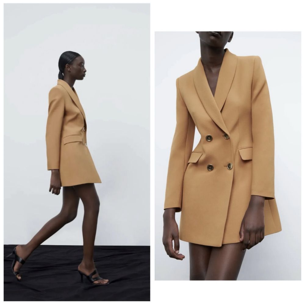Пиджак Zara женский зара костюм коричневый