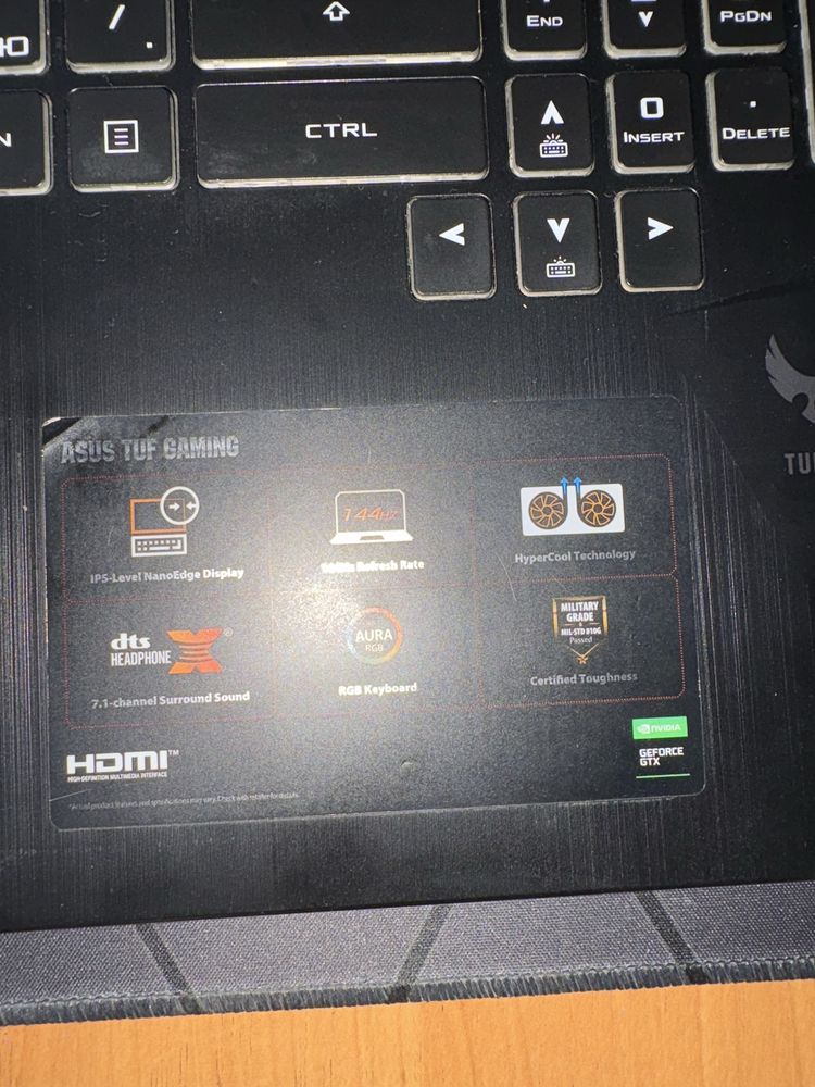 Asus tuf gaming gtx1650 8gb SSD 512