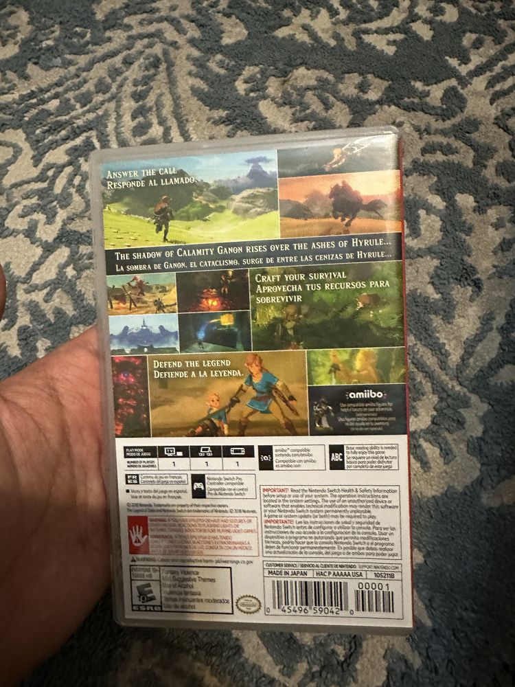 Продам zelda breath of the wild