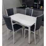 Комплект Mebel Lux KUS390, стол 110х70 см + 4 стула, белый