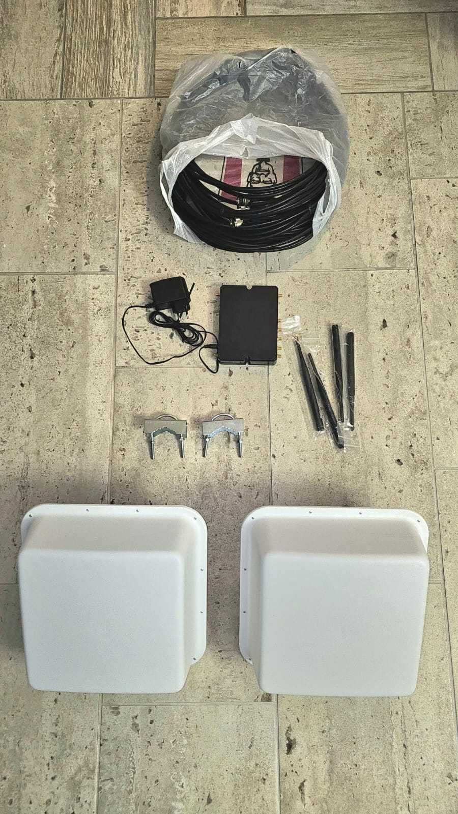 Комплект Внешняя антенна 2шт + Модем 4g/Роутер WiFi KROKS Rt-Cse m18-G