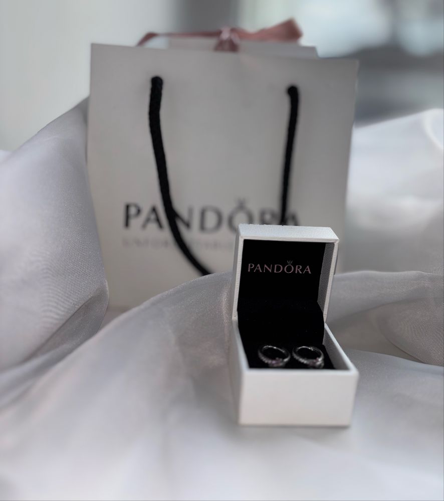 Pandora Серьги розовое сердце