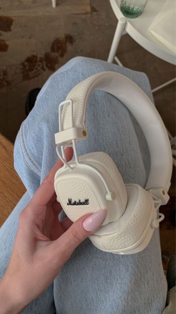 Marshall major V,Маршал 5, бежевый молочный Маршал