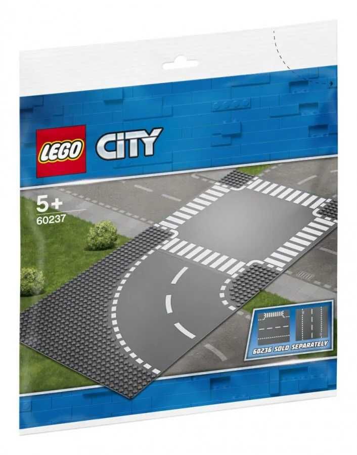 LEGO 60236 Прямой и Т-образный перекрёсток 60237 Поворот и перекрёсток