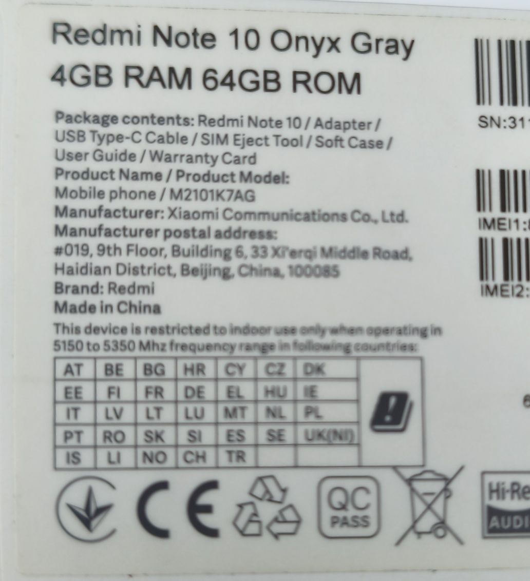 Смартфон Redmi Note10