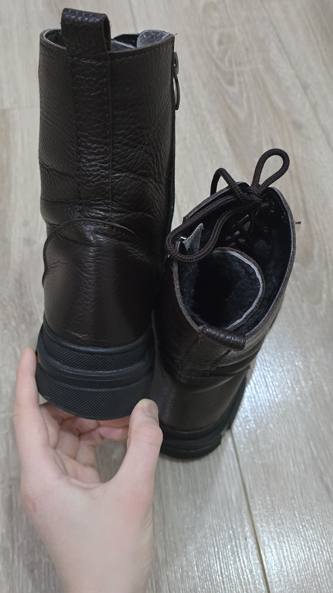 Сапоги кожаные, зимние,  женские